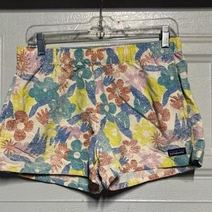 Patagonia Red and Orange Athletic Shorts Vibrant Design